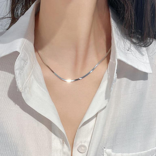 AWT-179 Thin Snake Chain Necklace – Minimalist & Elegant Jewelry for Women