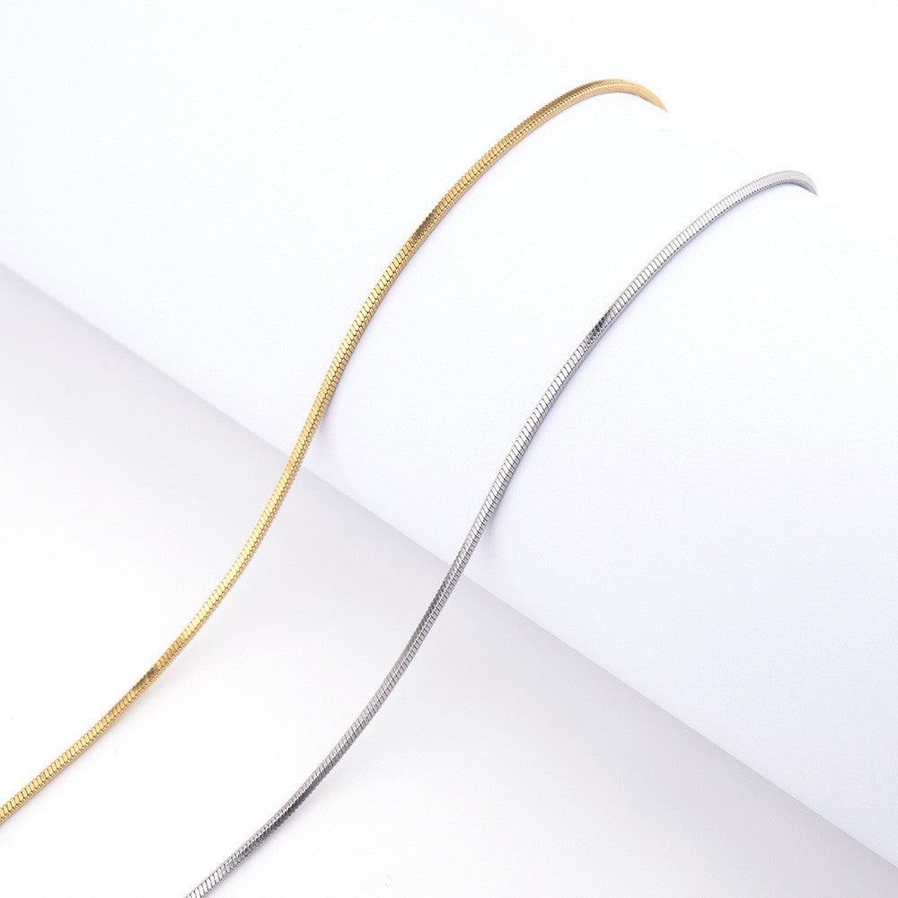AWT-179 Thin Snake Chain Necklace – Minimalist & Elegant Jewelry for Women