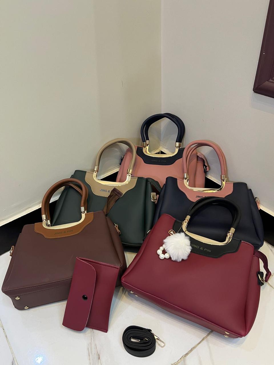 Premium 'JING & PIN' Ladies Handbag Collection with Clutch