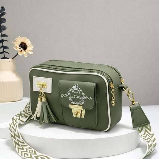 Luxury Heritage-Inspired Designer Crossbody Camera Bag – Dual-Compartment Structured Design