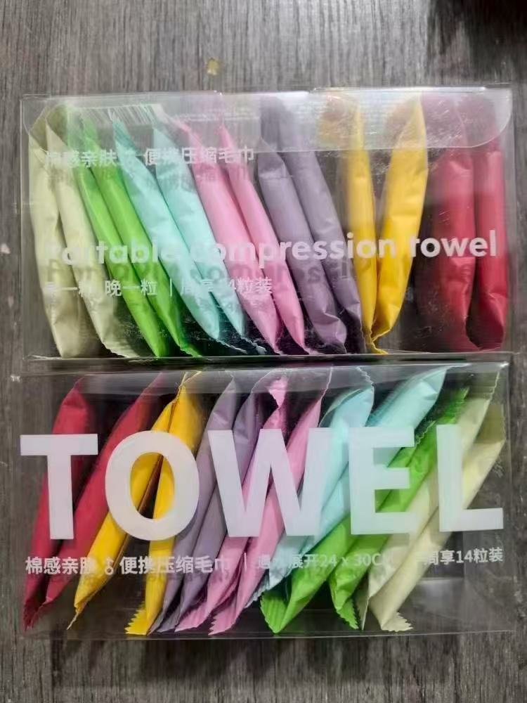 Disposable Washcloths towels| 14 pcs/box | Portable Travel Towels | Thickened Compressed Face & Beauty Square Towels