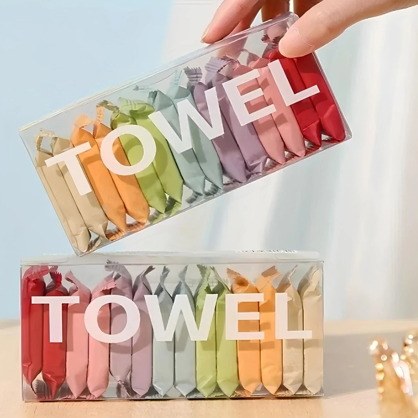 Disposable Washcloths towels| 14 pcs/box | Portable Travel Towels | Thickened Compressed Face & Beauty Square Towels