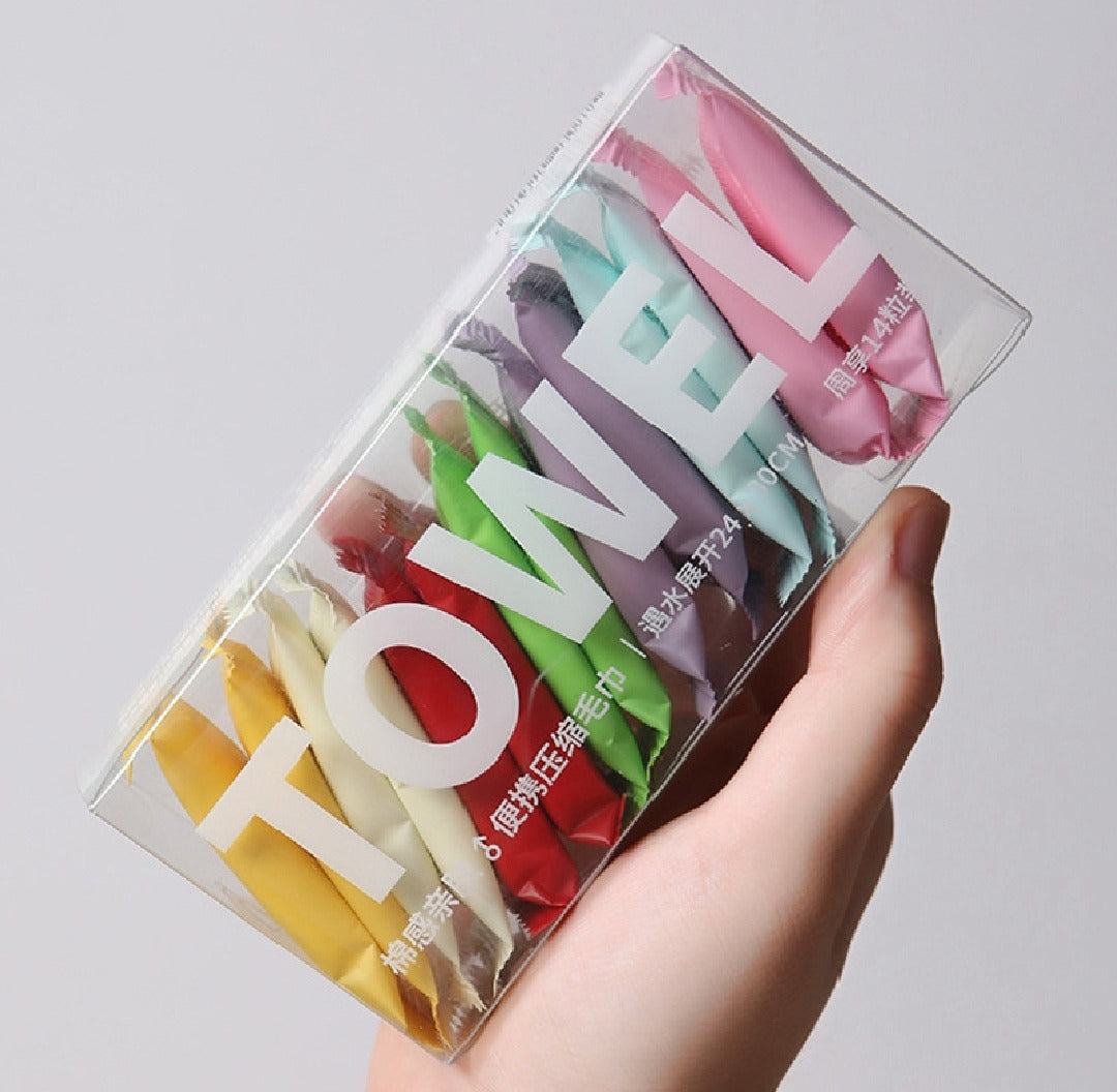 Disposable Washcloths towels| 14 pcs/box | Portable Travel Towels | Thickened Compressed Face & Beauty Square Towels