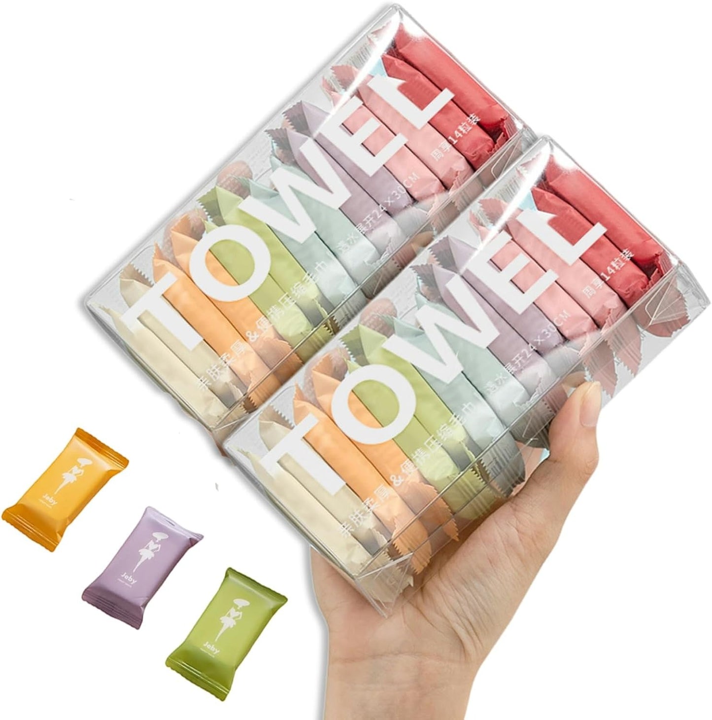 Disposable Washcloths towels| 14 pcs/box | Portable Travel Towels | Thickened Compressed Face & Beauty Square Towels